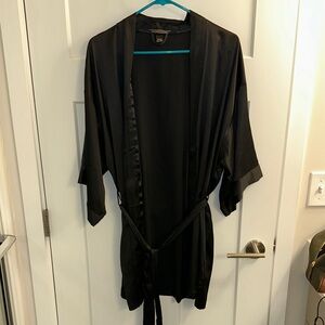 Victoria’s Secret Elegant Black Satin Robe